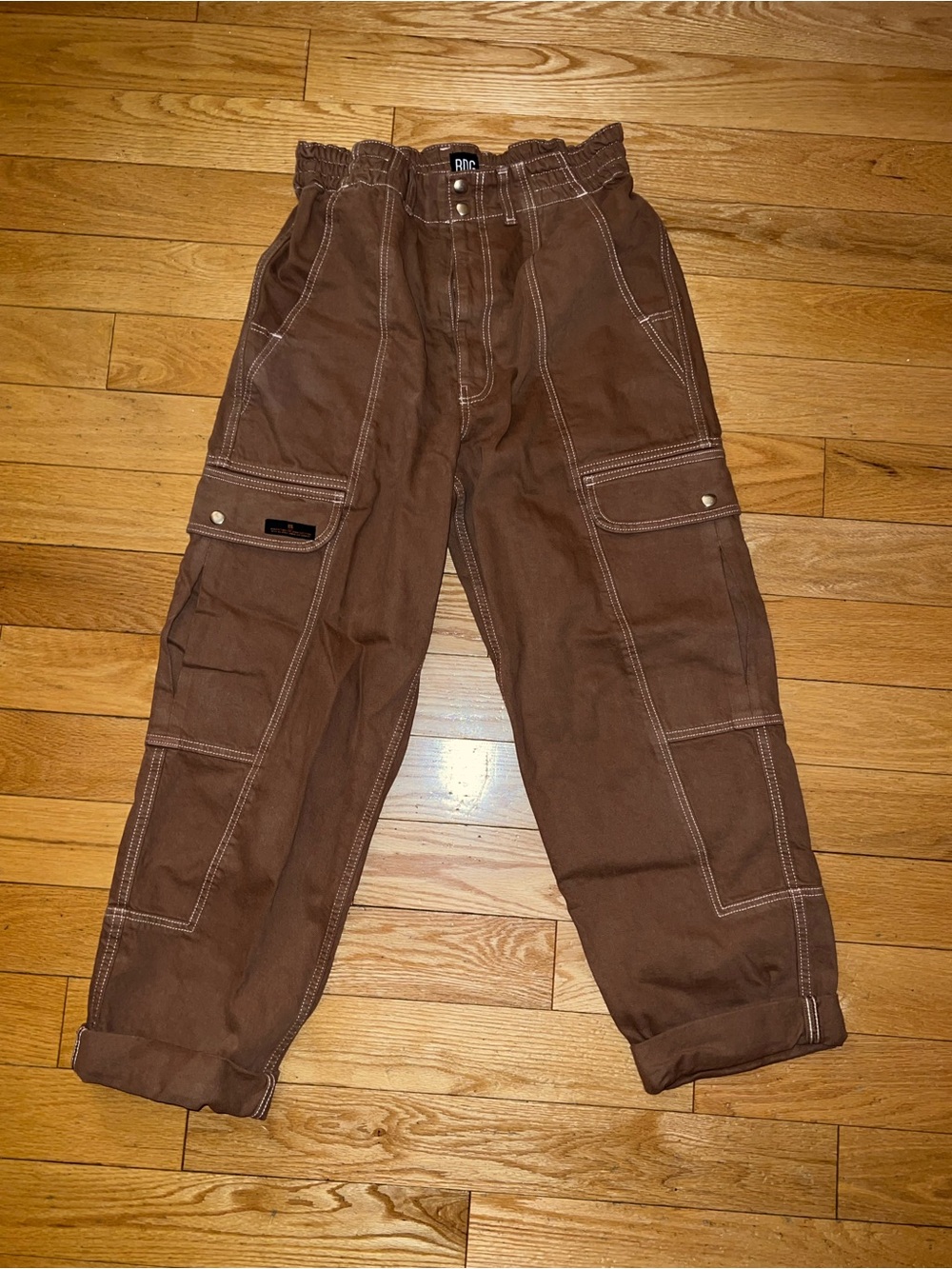 BDG Brown Cargo Pants with Utility Pockets